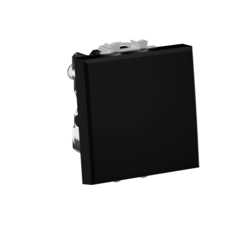 Выключатель двухполюсный одноклавишный модульный, "Avanti", "Черный матовый", 2 модуля  4412222  DKC