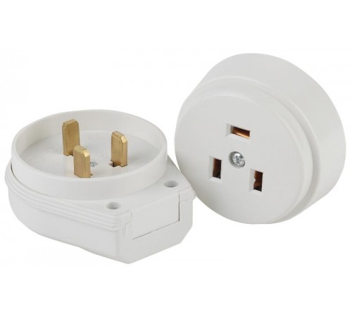 9-802-01 Соединитель электрический 2P+E (СЭ.РВШ32-002), 32А-250В, ОУ, ПЭТФ (6/36/1080)  Б0050372  Intro