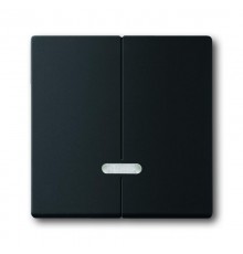 Управляющий элемент для 2-канального светорегулятора 6565 U, серия solo/future, цвет чёрный бархат  6599-0-2969   2CKA006599A2969  ABB