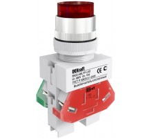 Выкл. кноп. ABLFP 22 мм LED кр. 24В AC/DC ВK-22   25070DEK  DEKraft