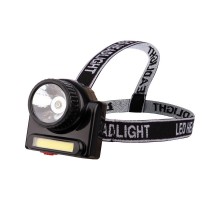 Фонарь налобный поворотный направленный + сфокусированный свет, встроенный аккумулятор, зарядка от сети через съемный кабель  75-719  Rexant