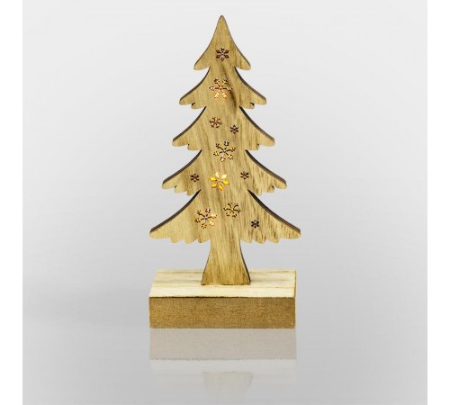 Деревянная фигурка с подсветкой "Елочка" 9*5*19 см  504-011  NEON-NIGHT