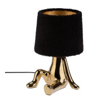 Светильник декоративный Человечек, золотой с черным абажуром, Е27  603-1035  REXANT