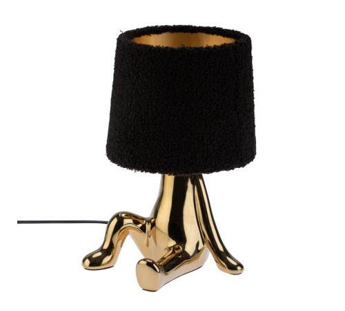 Светильник декоративный Человечек, золотой с черным абажуром, Е27  603-1035  REXANT