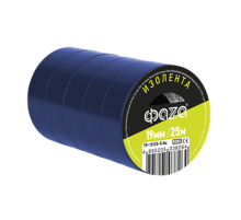 Изолента ПВХ ФАZА 19мм * 25м синяя (спайка по 5) арт.5038264