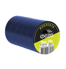 Изолента ПВХ ФАZА 19мм * 25м синяя (спайка по 5) арт.5038264