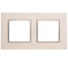 14-5202-04 Рамка на 2 поста, металл, Эра Elegance, шампань+шамп  Б0034548  ЭРА