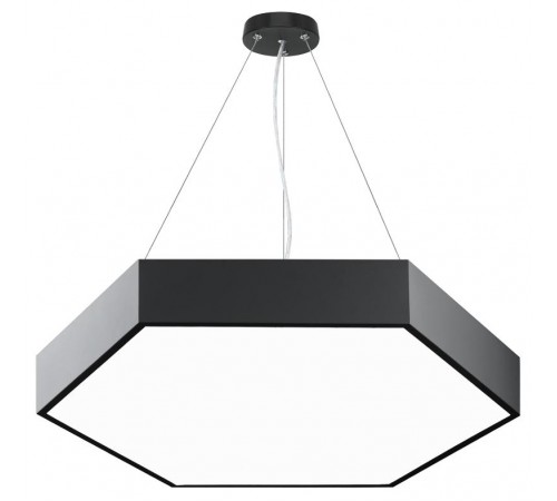 Светильник светодиодный Geometria Hexagon SPO-121-B-40K-038 38Вт 4000K 4000Лм IP40 600*600*80 черный подвесной ЛТ  Б0058875  ЭРА