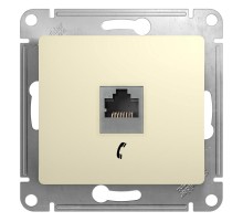 Glossa Бежевый Розетка телефонная RJ11  GSL000281T  SE