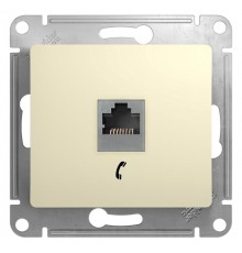 Glossa Бежевый Розетка телефонная RJ11  GSL000281T  SE