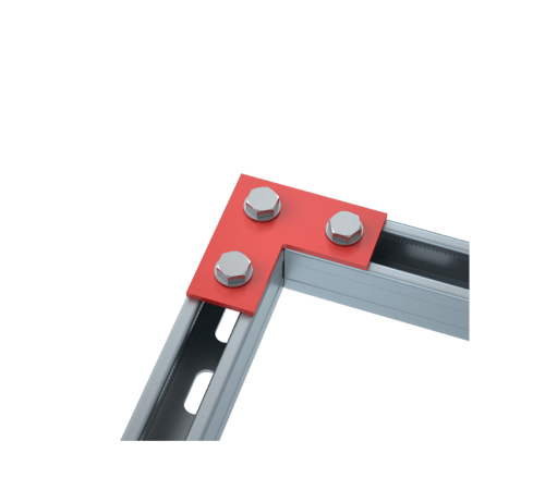 Соединительная пластина L-образная (3 отверстия) HD  USL HD  КМ-профиль