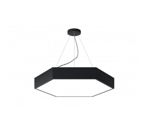 Светильник светодиодный Geometria Hexagon SPO-121-B-40K-038 38Вт 4000K 4000Лм IP40 600*600*80 черный подвесной ЛТ  Б0058875  ЭРА