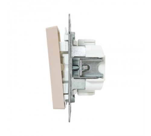 Механизм выключателя, одноклавишный, проходной, кремовый Эпика  UP1-SWI-11 EKF