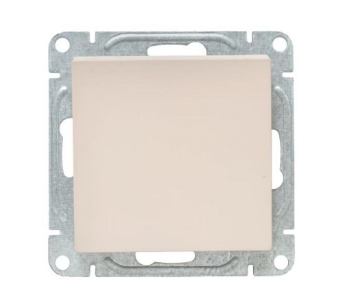 Механизм выключателя, одноклавишный, проходной, кремовый Эпика  UP1-SWI-11 EKF