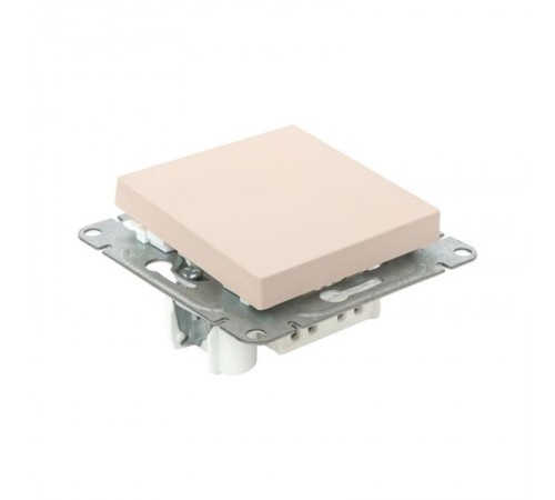 Механизм выключателя, одноклавишный, проходной, кремовый Эпика  UP1-SWI-11 EKF