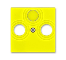 ABB Levit Жёлтый / дымчатый чёрный Накладка для розеток TV-R / TV-R-SAT Жёлтый  5011H-A00300 64  2CHH080300A4064  ABB