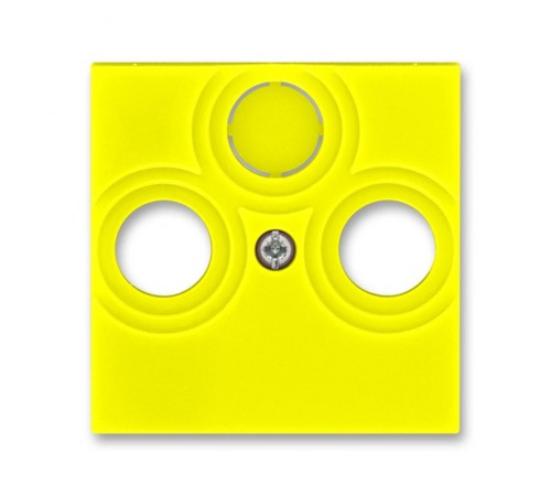 ABB Levit Жёлтый / дымчатый чёрный Накладка для розеток TV-R / TV-R-SAT Жёлтый  5011H-A00300 64  2CHH080300A4064  ABB