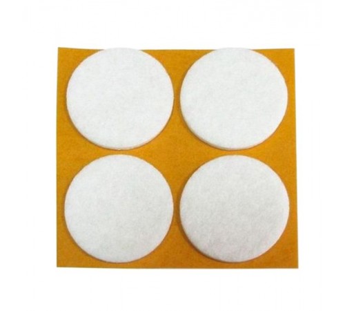 Пункт фетр. самокл. D18 мм белый (20 шт) - пакет   109150  Tech-KREP