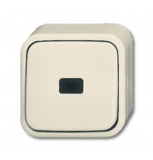 Кнопка 1-клавишная, 1-полюсная, (НО контакт), с окном для символа/линзы, серия Busch-Duro 2000 AP, цвет сл. кость  1442-0-0219   2CKA001442A0219  A