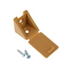 Мебельный уголок с шурупом - бук (4 шт) - пакет   108983  Tech-KREP