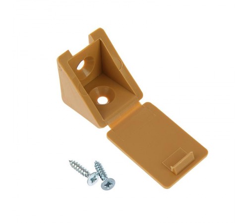 Мебельный уголок с шурупом - бук (4 шт) - пакет   108983  Tech-KREP