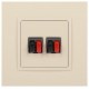 14-3112-02 Розетка аудио двойная, IP20, Эра Elegance, сл.кость  Б0034327  ЭРА