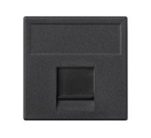 Simon Connect Адаптер универсальный на 1 RJ45 коннектор, модуль К45, с защит.шторками, графит  K76-14  Simon