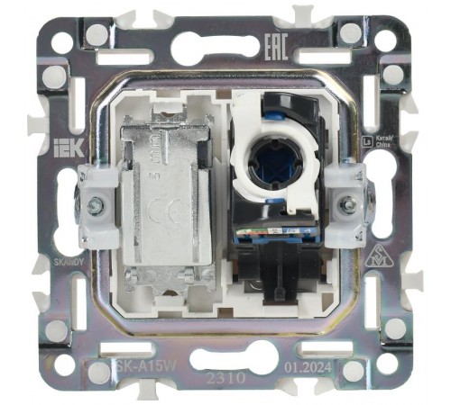 SKANDY Розетка двойная TV+RJ45 кат.6E SK-A15W арктический белый  SK-AK20-2-K01  IEK