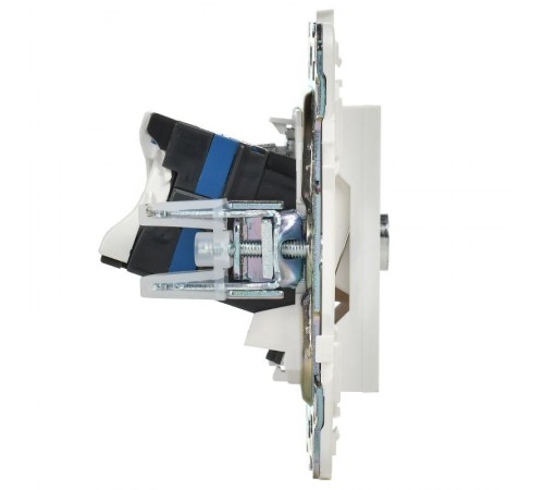 SKANDY Розетка двойная TV+RJ45 кат.6E SK-A15W арктический белый  SK-AK20-2-K01  IEK