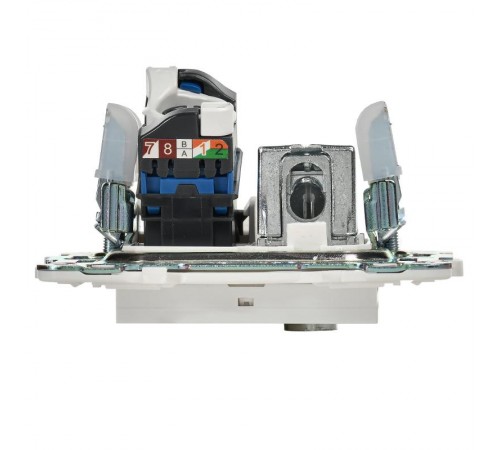 SKANDY Розетка двойная TV+RJ45 кат.6E SK-A15W арктический белый  SK-AK20-2-K01  IEK
