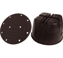 Держатель проводника круглого 8-10 мм для плоской мембранной кровли, пластик91052-1Ezetek