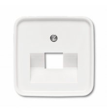 Плата центр. (накладка) для 1-постовой телекоммуникационной розетки 0213, 0216, серия Reflex SI, цвет альп. белый  1753-0-8394   2CKA001753A8394  A