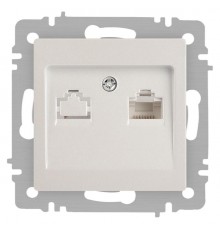 Розетка Intro Accent 6-303-06 информационная RJ45, IP20, СУ, перламутр  Б0063636  Intro