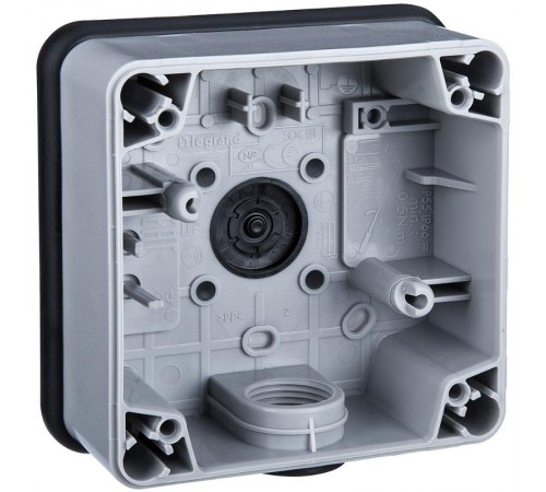 Plexo Коробка 1 постовая горизонтальная IP66  090491  Legrand