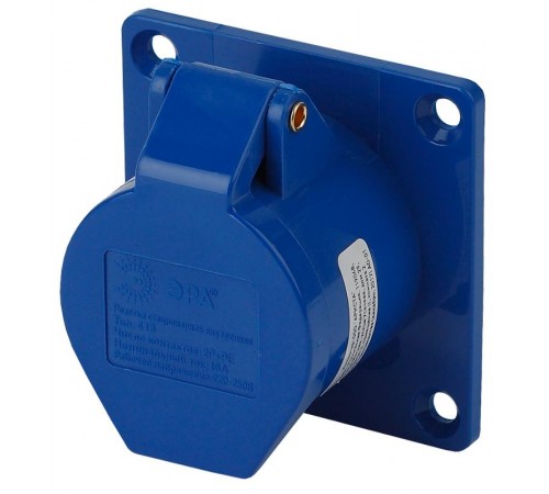 Розетка ЭРА стационарная внутренняя 413 2Р+РЕ 16А 220В IP44  Б0032867  ЭРА