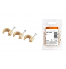 Скоба 8мм круглая пластиковая (сосна) (50шт)  SQ0514-0093  TDM