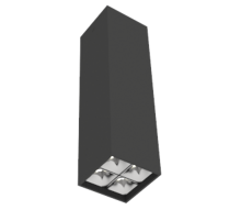 Светодиодный светильник DL-Box Reflect Multi 2x2 накладной 14 Вт 4000 К 80х80х300 мм RAL9005 черный муар  V1-R0-90255-20L23-2001440  VARTON