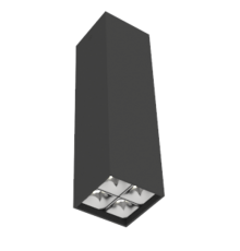 Светодиодный светильник DL-Box Reflect Multi 2x2 накладной 14 Вт 4000 К 80х80х300 мм RAL9005 черный муар  V1-R0-90255-20L17-2001440  VARTON