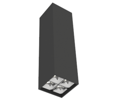 Светодиодный светильник DL-Box Reflect Multi 2x2 накладной 14 Вт 4000 К 80х80х300 мм RAL9005 черный муар  V1-R0-90255-20L23-2001440  VARTON