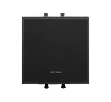 Инвертор (промежуточный переключатель) одноклавишный модульный, "Avanti", "Черный матовый", 2 модуля  4412122  DKC