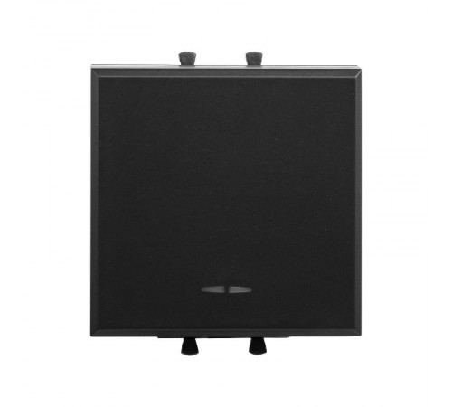 Инвертор (промежуточный переключатель) одноклавишный модульный, "Avanti", "Черный матовый", 2 модуля  4412122  DKC