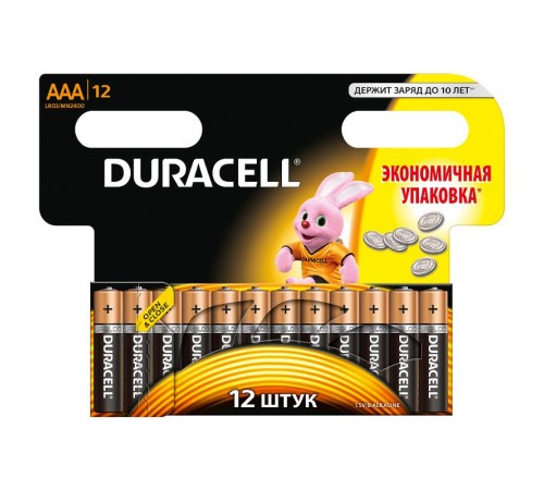 Элемент питания Duracell LR03-12BL BASIC  Б0014520  Duracell