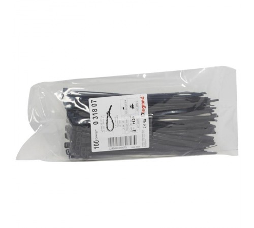 Монтажный хомут Colring - ширина 4.6 мм - длина 280 мм - пакет 100 шт - чёрный  031808  Legrand