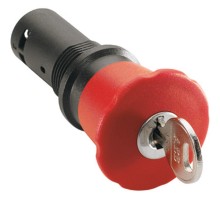 Кнопка CE4K1-10R-11 аварийного останова с фиксацией 1НО1НЗ отпус кание ключом 40мм  1SFA619552R1071  ABB