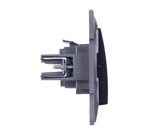 Etika Антрацит Переключатель перекрёстный 1-клавишный 10АХ винтовые зажимы   672649  Legrand