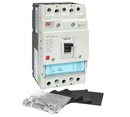Выключатель автоматический AV POWER-1/3  32А 80kA TR AVERES  mccb-13-32H-TR-av  EKF