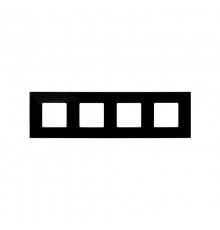 Simon 27 Накладка декоративная на рамку базовую, 4 поста, S27 Play, Color, чёрный  2700647-071  Simon