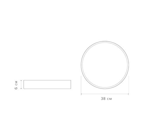 Светильник светодиодный бытовой PPB Sсandic-R 36w 4000K GR IP20 D380*50  .5036888  JAZZWAY