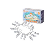 Гирлянда светодиодная "Прищепки" 3 м, 15LED, белый, 8 режимов, 250 В, IP20  SQ0361-0093  TDM