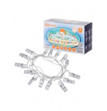 Гирлянда светодиодная "Прищепки" 3 м, 15LED, белый, 8 режимов, 250 В, IP20  SQ0361-0093  TDM
